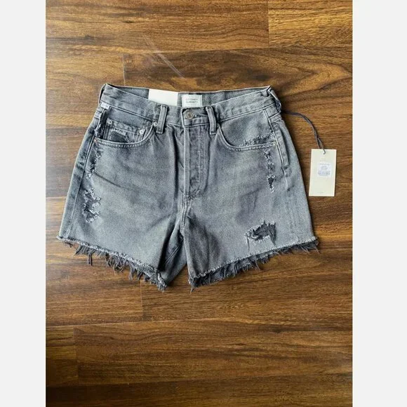 Citizens Of Humanity Annabelle Long Shorts Grey Womens Size 25 BNWT